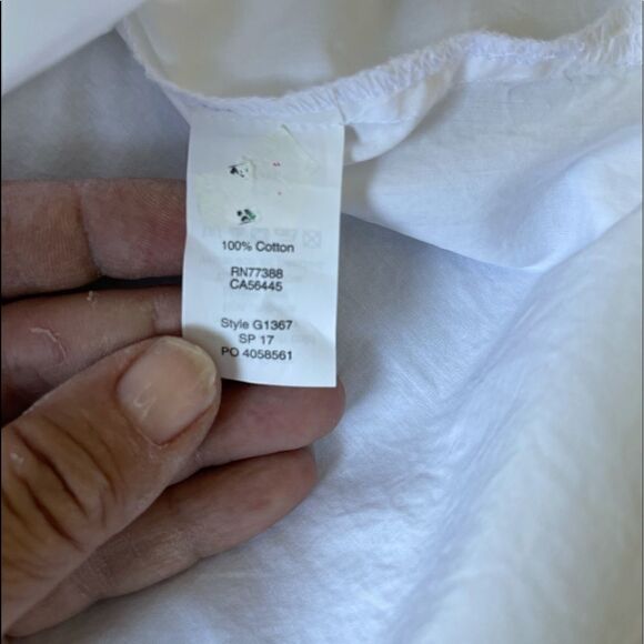 3/$25 MADEWELL White Clean Off the Shoulder Top.Size L - Picture 11 of 14